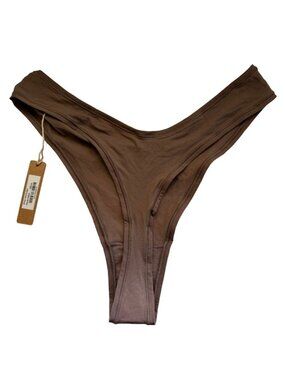 SKIMS Kim Kardashian Dipped Thong Panty Umber Brown PN-DTH-2027 Women's Size 2X